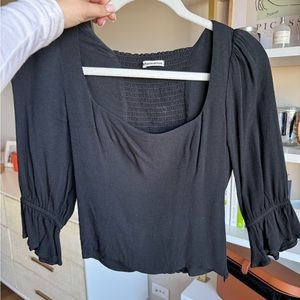 Reformation Womens Constance Top Shirt Black